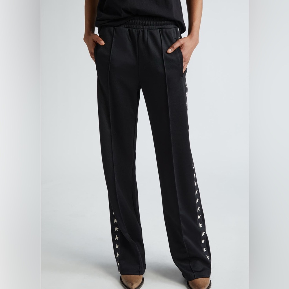 Golden Goose Dorotea logo track pants-size large